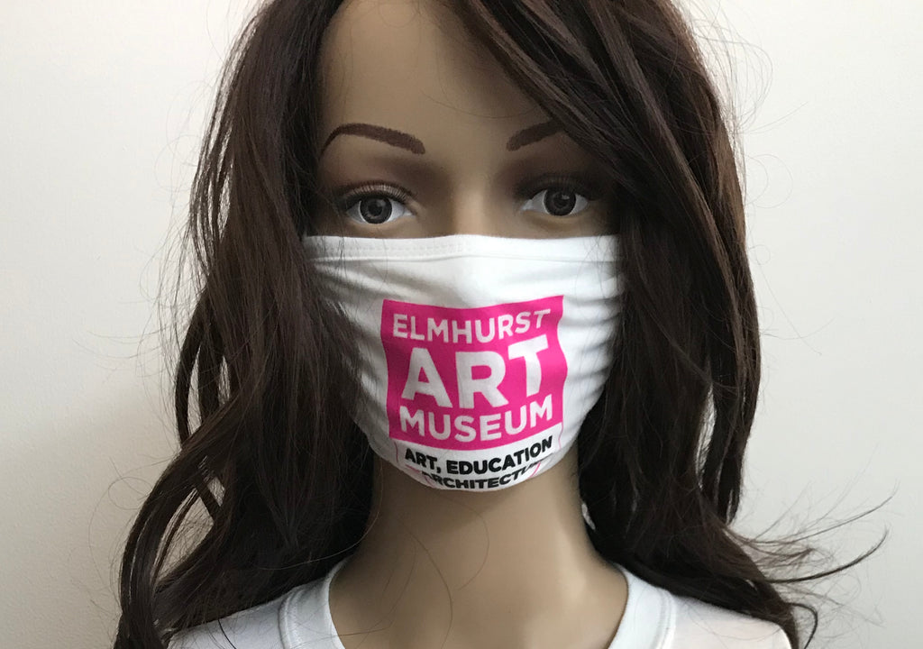 Mask featuring the Elmhurst Art Museum Logo