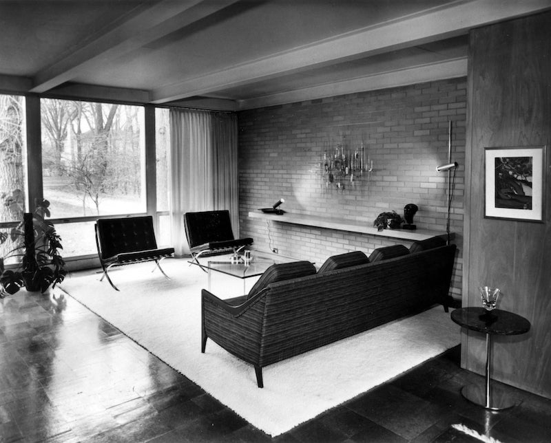 Postcard, Mies van der Rohe, McCormick House living room, c. 1952