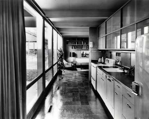 Postcard, Mies van der Rohe, McCormick House kitchen, c. 1952